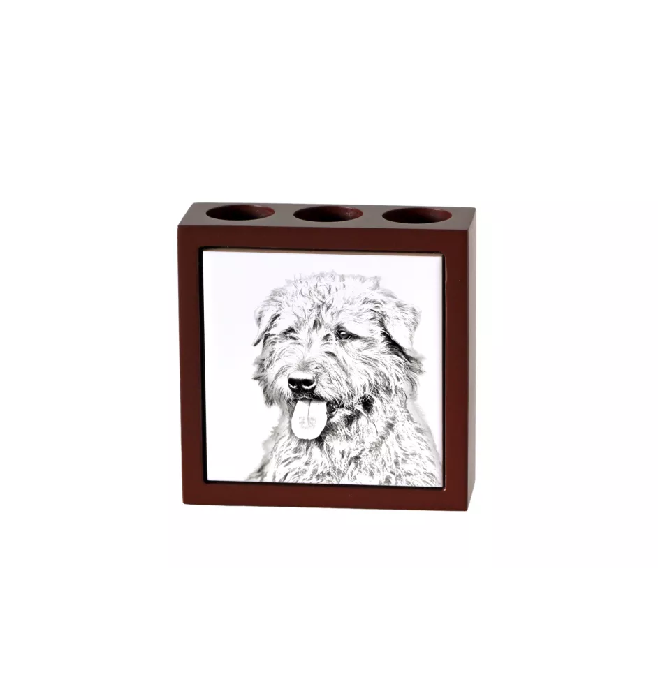 Glen of Imaal Terrier, Irischer Glen of Imaal Terrier - Stifthalter mit Hund, Schreibtischorganizer mit Aufdruck, personalisierte Schreibtischdekoration der Marke Art-Dog