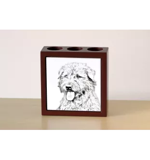 Glen of Imaal Terrier, Irish Glen of Imaal Terrier - pen holder with a dog, desk organizer with a print, personalized desk decoration from the Art-Dog brand.