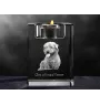 Glen of Imaal Terrier, Irischer Glen of Imaal Terrier - Kerzenhalter mit Hundefoto, Teelichthalter aus Kristall, personalisiertes Geschenk der Marke Art-Dog