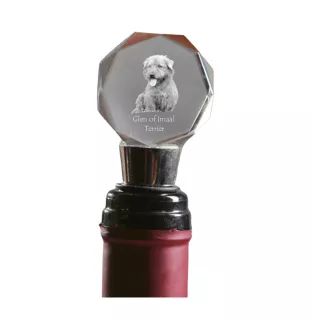 Glen of Imaal Terrier, Irischer Glen of Imaal Terrier - Flaschenverschluss, Weinverschluss aus Kristall mit Foto, personalisiertes Geschenk für Barkeeper der Marke Art-Dog