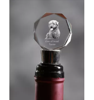 Glen of Imaal Terrier, Irish Glen of Imaal Terrier - Bottle stopper, crystal wine stopper with photo, personalised gift for bartender by Art-Dog brand