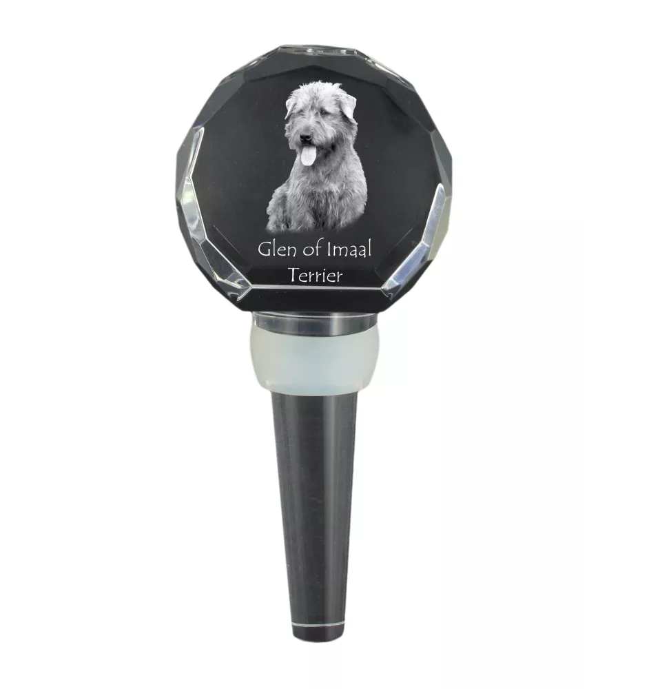 Terrier Irlandais Glen Of Imaal, Glen of Imaal Terrier - Bouchon de bouteille en cristal, bouchon de vin unique avec photo, cadeau personnalisé pour sommelier par la marque Art-Dog