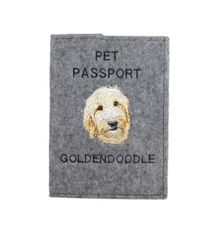 Goldendoodle - Hundepassetui, Dokumententasche, Geschenk für den Reisenden von der Marke Art-Dog