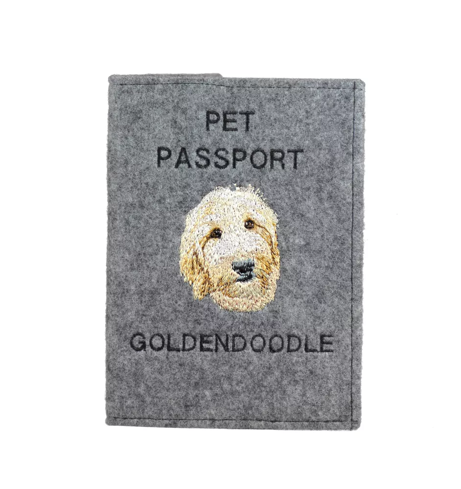 Goldendoodle - Dog passport case, document case, gift for the traveller from the Art-Dog brand
