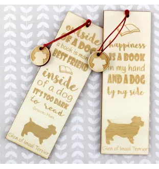 Terrier Irlandais Glen Of Imaal, Glen of Imaal Terrier - marque-page pour livre avec chien, marque-page personnalisé, accessoire canin pour les lecteurs de la marque Art-Dog