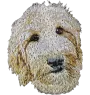 Goldendoodle - Hund geformtes Aufnäher, besticktes Patch, einzigartiges Dekor für den Rucksack der Marke Art-Dog