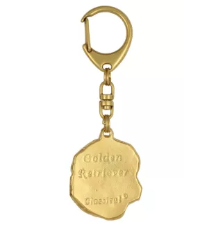 Golden Retriever - Porte-clés doré avec chien, décoration de sac à main, accessoire de luxe de la marque Art-Dog