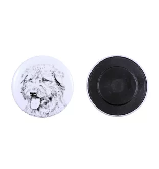 Glen of Imaal Terrier, Irischer Glen of Imaal Terrier Magnet mit einem Hundepfotenabdruck, außergewöhnlich leicht, starker Magnet, handgefertigtes Produkt der Marke Art-Dog