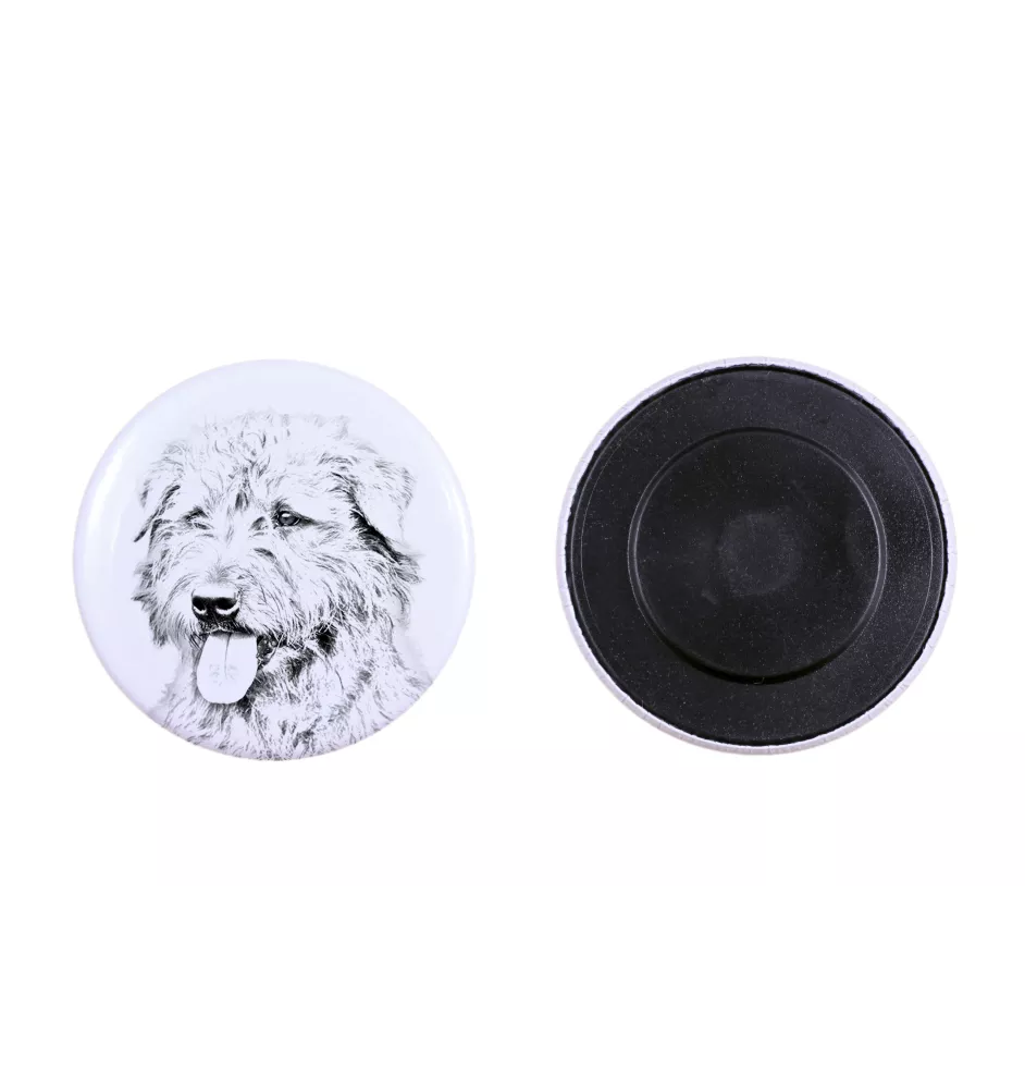 Glen of Imaal Terrier, Irischer Glen of Imaal Terrier Magnet mit einem Hundepfotenabdruck, außergewöhnlich leicht, starker Magnet, handgefertigtes Produkt der Marke Art-Dog