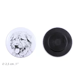 Glen of Imaal Terrier, Irischer Glen of Imaal Terrier Magnet mit einem Hundepfotenabdruck, außergewöhnlich leicht, starker Magnet, handgefertigtes Produkt der Marke Art-Dog