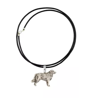 Golden Retriever - Collier pour chien, pendentif plaqué argent pour l'amoureux des chiens, bijoux subtils par Art-Dog