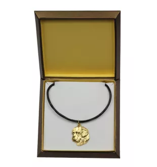 Golden Retriever - Collier de chien dans une boîte cadeau, pendentif plaqué or pour les fans de chiens, bijoux remarquables par Art-Dog