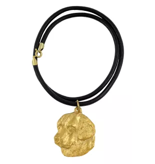 Golden Retriever - Collier pour chien, pendentif plaqué or pour fan de chien, bijoux uniques de la marque Art-Dog