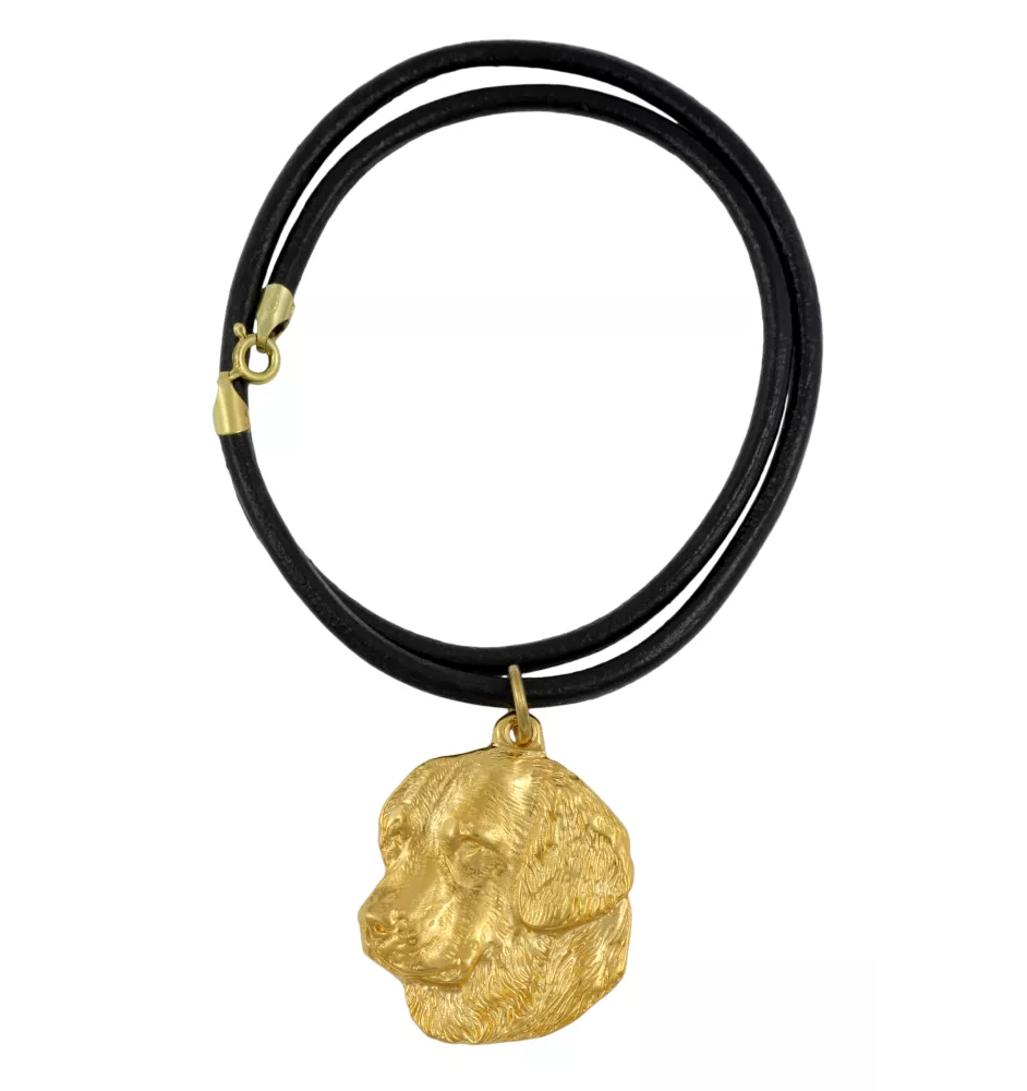 Golden Retriever - Hundehalsband, vergoldeter Anhänger für Hundefans, einzigartiger Schmuck der Marke Art-Dog