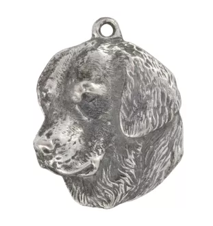 Golden Retriever - Collier de chien dans une boîte cadeau, médaillon argenté pour fan de chien, pendentif remarquable de la marque Art-Dog