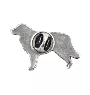 Golden Retriever  - Versilberte Hundebrosche, elegante Anstecknadel, Jackenreversschmuck der Marke Art-Dog