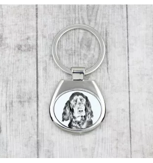 Setter Gordon  - porte-clés avec chien, porte-clés imprimé, breloque personnalisée de la marque Art-Dog