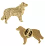 Golden Retriever - Hundebrosche in dekorativer Box, elegante vergoldete Anstecknadel, Jackenbrosche der Marke Art-Dog