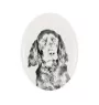 Setter Gordon  - une plaque commémorative avec une photo de chien, une plaque funéraire avec une impression, une plaque ovale personnalisée de la marque Art-Dog