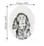Setter Gordon  - une plaque commémorative avec une photo de chien, une plaque funéraire avec une impression, une plaque ovale personnalisée de la marque Art-Dog