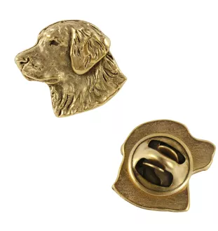 Golden Retriever I - Hundebrosche in dekorativer Box, elegante vergoldete Anstecknadel, Jackenbrosche der Marke Art-Dog