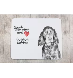 Gordon setter - mouse pad with print, personalized dog-themed mouse pad, unique gadget for an office worker by Art-Dog brand