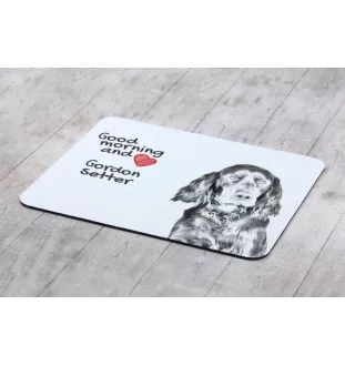 Gordon Setter, Schottischer Setter - Mauspad mit Druck, personalisiertes Mauspad mit Hund, einzigartiges Gadget für Büroangestellte von Art-Dog.