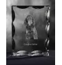 Gordon setter - crystal with a picture of a dog, glass statuette with a picture, unique frame with a picture from Art-Dog brand