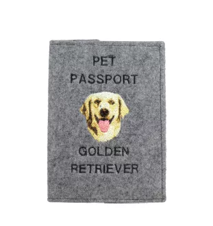 Golden Retriever - Porte passeport pour chien, porte document, cadeau pour le voyageur de la marque Art-Dog