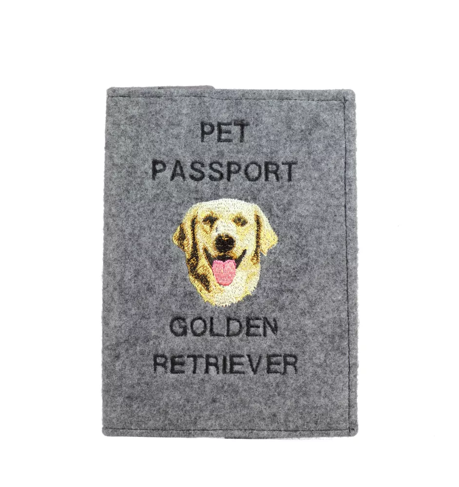 Golden Retriever - Hundepassetui, Dokumententasche, Geschenk für den Reisenden von der Marke Art-Dog