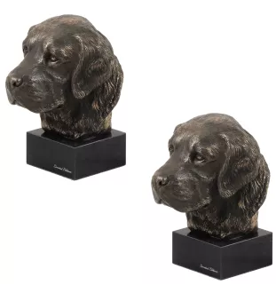 Golden Retriever - Hundestatue, Büste auf Steinsockel, Skulptur, Trophäe für Hundeausstellung der Marke Art-Dog