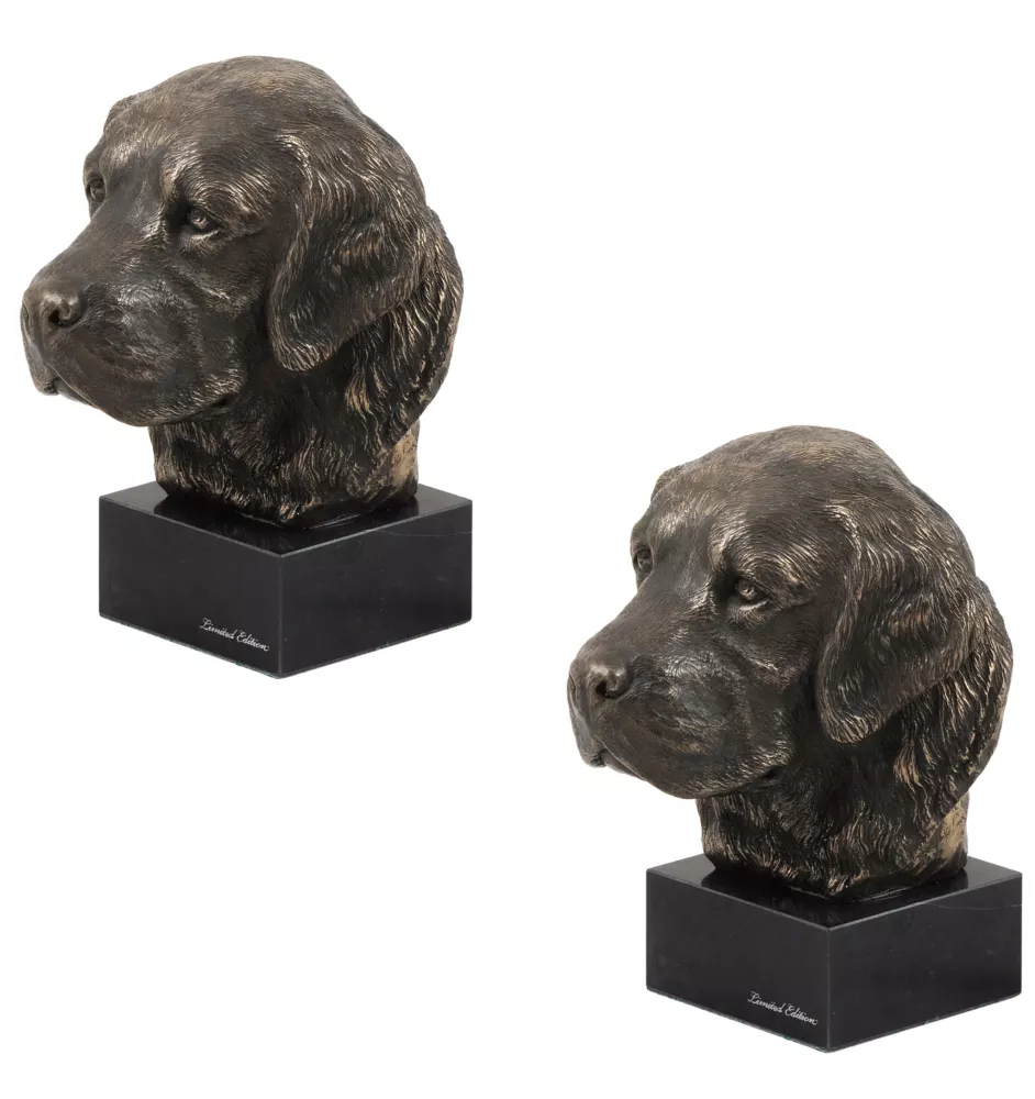 Golden Retriever - Hundestatue, Büste auf Steinsockel, Skulptur, Trophäe für Hundeausstellung der Marke Art-Dog