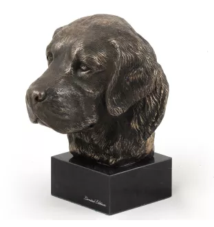Golden Retriever - Dog statue, bust on stone base, sculpture, trophy for dog show by Art-Dog brand