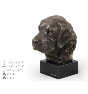 Golden Retriever - Statue de chien, buste sur socle en pierre, sculpture, trophée pour exposition canine par la marque Art-Dog