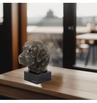 Golden Retriever - Statue de chien, buste sur socle en pierre, sculpture, trophée pour exposition canine par la marque Art-Dog