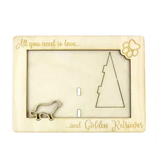 Golden Retriever ramka na zdjęcie ze sklejki Art-Dog