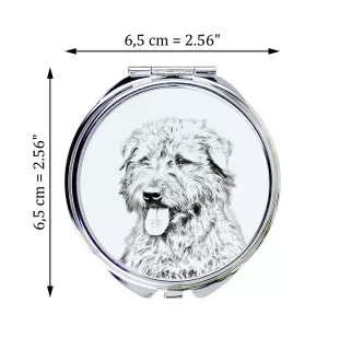 Terrier Irlandais Glen Of Imaal, Glen of Imaal Terrier - miroir de poche avec chien, miroir personnalisé pour sac à main, miroir compact avec impression de la marque Art-Dog