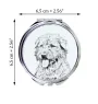 Glen of Imaal Terrier, Irischer Glen of Imaal Terrier - Taschenspiegel mit Hund, personalisierter Taschenspiegel, kompakter Spiegel mit Art-Dog-Logo