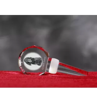 Setter Gordon  - Bouchon de bouteille en cristal, bouchon de vin unique avec photo, cadeau personnalisé pour sommelier par la marque Art-Dog