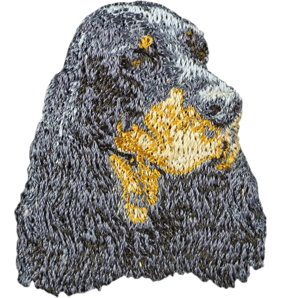 Gordon Setter, Schottischer Setter - Hund geformtes Aufnäher, besticktes Patch, einzigartiges Dekor für den Rucksack der Marke Art-Dog
