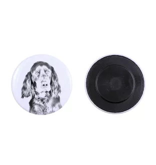 Gordon Setter, Schottischer Setter Magnet mit einem Hundepfotenabdruck, außergewöhnlich leicht, starker Magnet, handgefertigtes Produkt der Marke Art-Dog