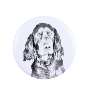 Setter Gordon  - aimant avec un œil de chien, exceptionnellement léger, aimant puissant, produit fabriqué à la main par la marque Art-Dog