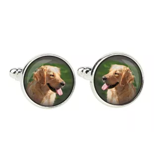 Golden Retriever - Manschettenknöpfe, Hemdverzierung, Hemdanhänger der Marke Art-Dog