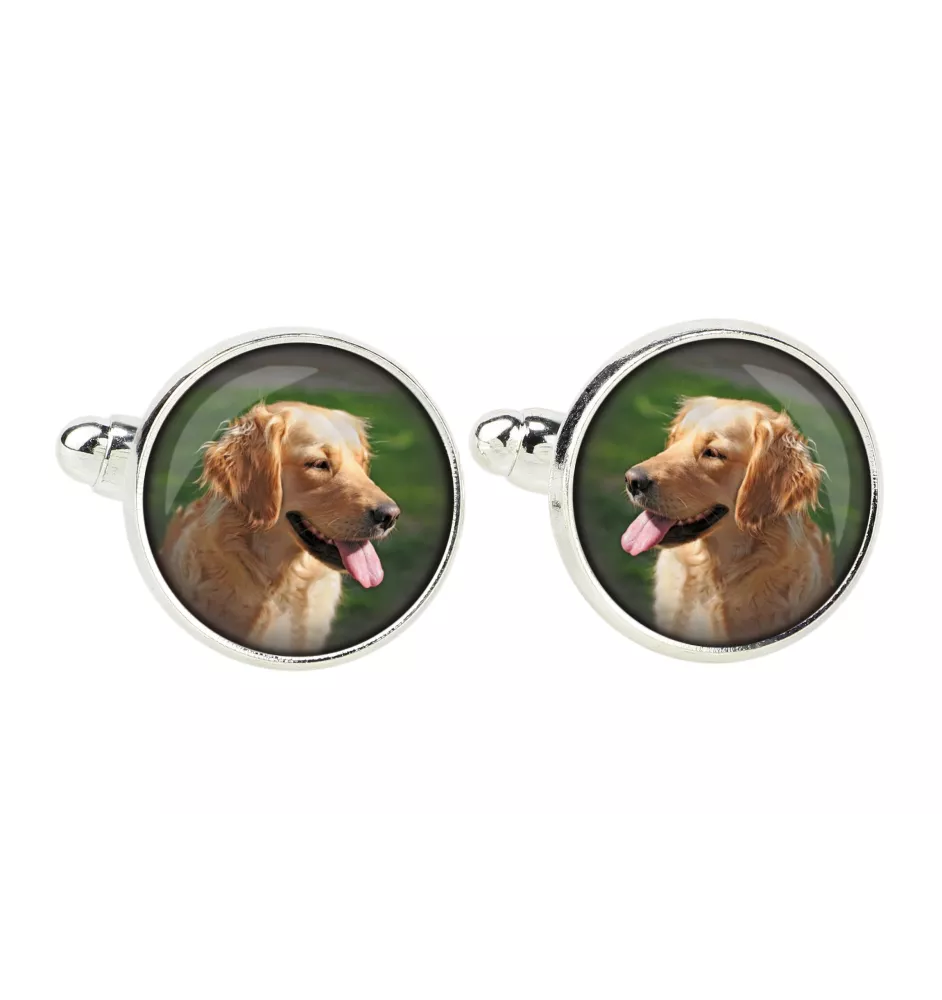Golden Retriever - Manschettenknöpfe, Hemdverzierung, Hemdanhänger der Marke Art-Dog