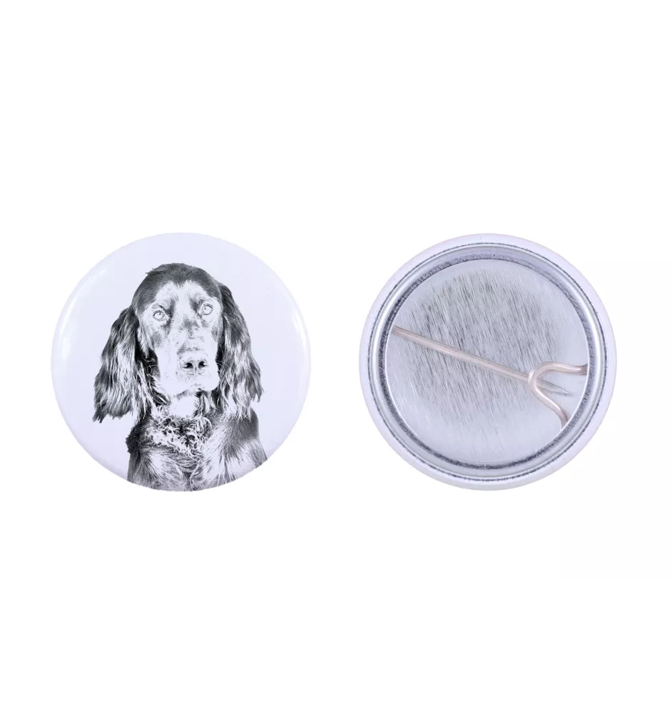 Seter szkocki Gordon przypinka z psem mała Art-Dog