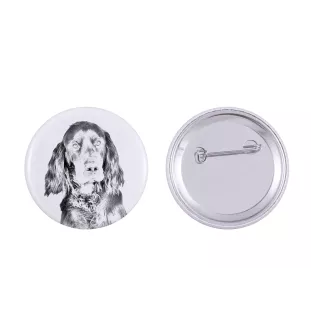 Setter Gordon  - badge avec votre chien, ajoutez votre propre photo, marque Art-Dog