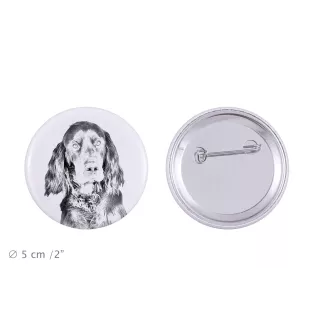 Seter szkocki Gordon przypinka z psem duża Art-Dog