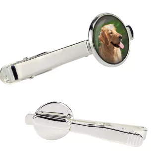 Golden Retriever - Krawattennadel in der Box, stilvolle Krawatte, personalisierter Schmuck der Marke Art-Dog