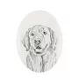 Golden Retriever - une plaque commémorative avec une photo de chien, une plaque funéraire avec une impression, une plaque ovale personnalisée de la marque Art-Dog