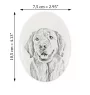 Golden Retriever - une plaque commémorative avec une photo de chien, une plaque funéraire avec une impression, une plaque ovale personnalisée de la marque Art-Dog